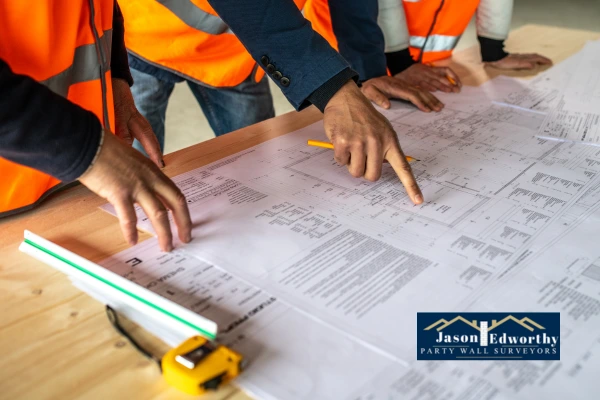 See if you need a party wall agreement for building along boundary line Bedminster